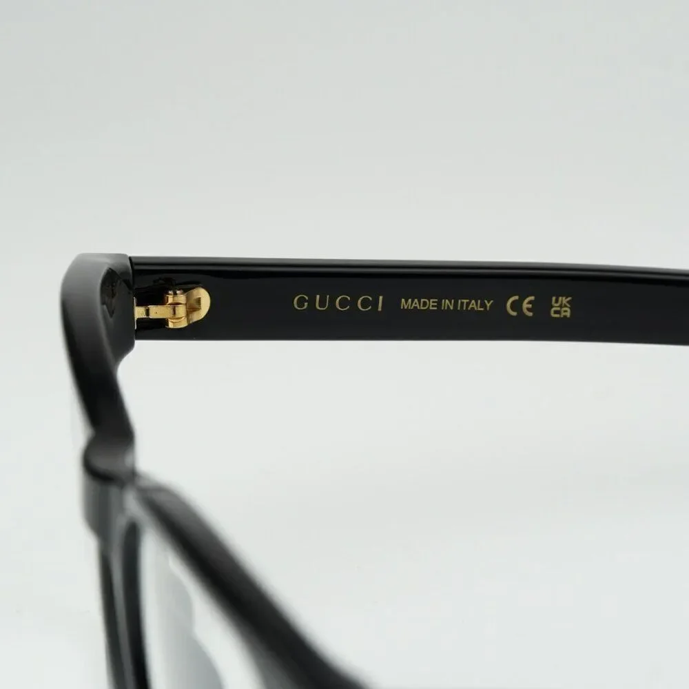 NEW Gucci GG1344O 001 Black Square Men Eyeglasses GG 1344O